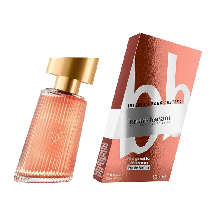 Bruno Banani Magnetic Woman Eau De Parfum, Parfum Captivant pentru Femei, Parfum Amber Gourmand cu Formulă Vegană, Extra Durată, 50 ml