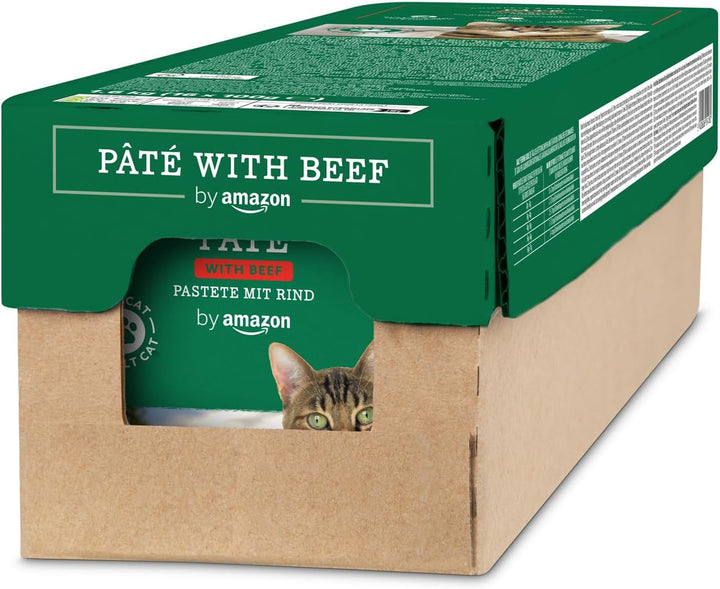 By Amazon Hrană pentru pisici, umedă, pateu cu păsări de curte, 100 G, 16 bucăți (înainte de viață)