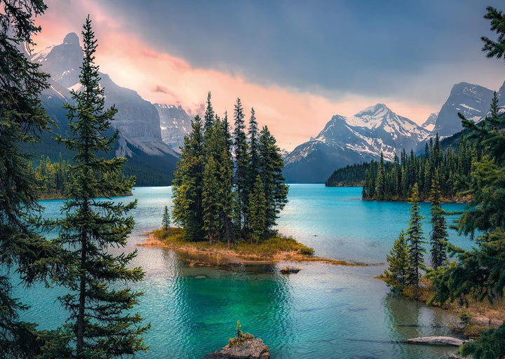 Ravensburger Puzzle 12000754 - Canada, Maligne Lake - puzzle jigsaw de 1000 de piese pentru adulți și copii de peste 14 ani Puzzle Naty Shop Design nou