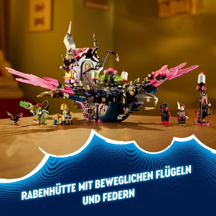 LEGO Dreamzzz 3-In-1 The Midnight Raven Of The Never Witch, Playset pentru băieți și fete de la 9 ani, cu figurine de animale, colibă fantastică pentru a o transforma într-o casă, un păianjen sau o pasăre 71478 Seturi de constructie Besuche den LEGO-Store