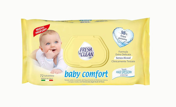 Milleusi Classic Fresh & Clean, Șervețele umede, 72 buc Servetele Umede Bebelusi Naty Shop