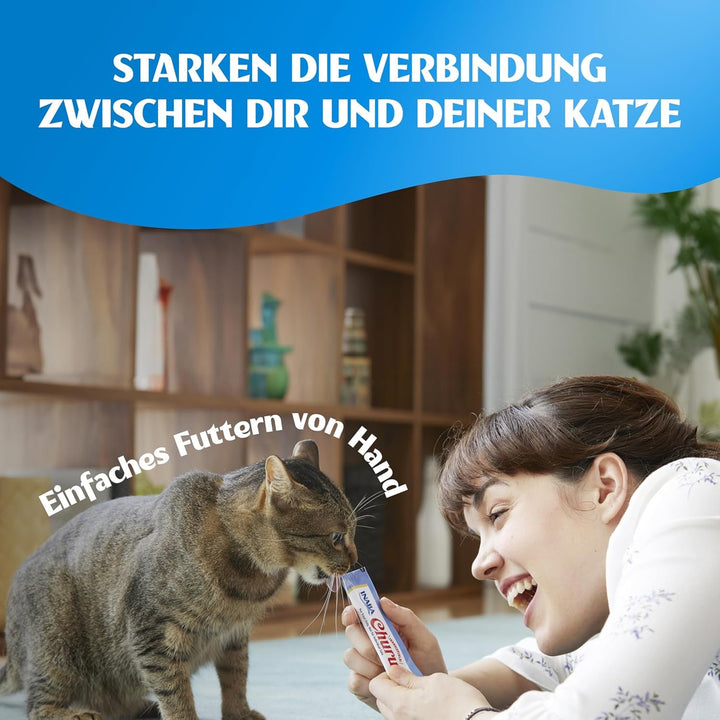 INABA Churu The Best Cat Treats For Vet, Training, Bonding, Dulciuri cremoase pentru pisici, cutie variată cu 100% carne naturală | Fără cereale, fără zahăr, cu conținut scăzut de calorii 40 X 14 G