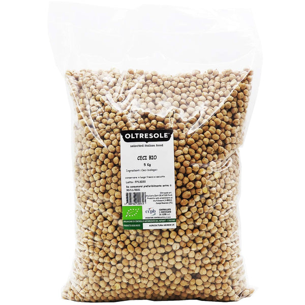 , Năut organic de 5 kg, leguminoase organice uscate din cultivare controlată, Cereale Naty Shop Default Title