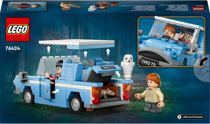 LEGO Harry Potter Flying Ford Anglia, mașină de jucărie construibilă pentru copii, cadou pentru băieți, fete și toți fanii de la 7 ani, set cu 2 mini figurine, inclusiv Ron Weasley, pentru jocuri de rol 76424 Seturi de constructie Besuche den LEGO-Store