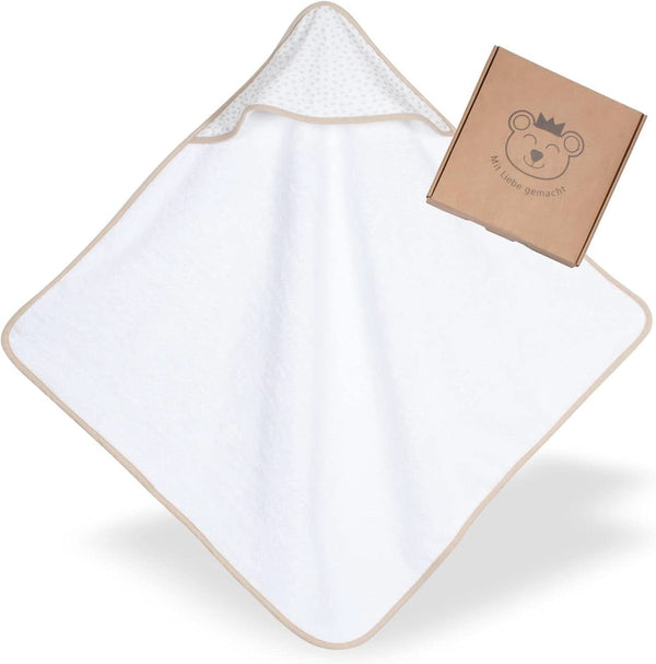 Prosop cu glugă pentru copii | 75X75Cm | 100% bumbac | Oeko-TEX 100 | Furnizorul #1 pentru clinici | Unisex Mama si Copilul Naty Shop