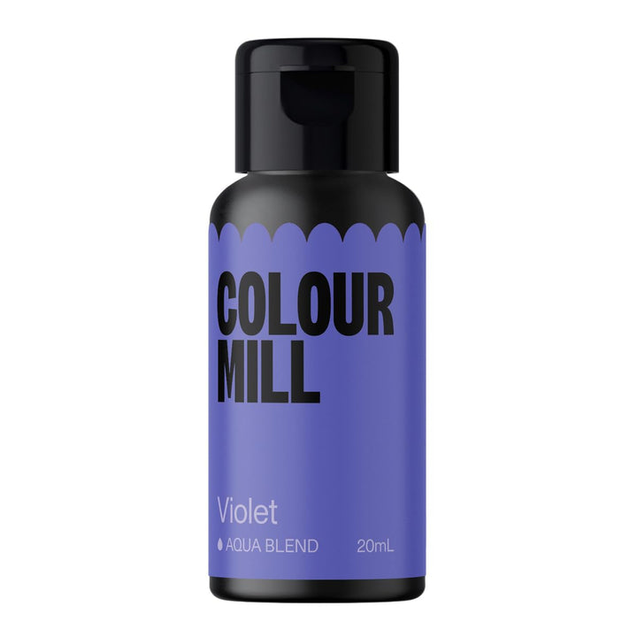 Colour Mill Aqua Blend Sage Lebensmittelfarbe Auf Wasserbasis - Lebensmittel Farbe Sehr Intensiv, Hoch Konzentriert, Vegan - 20 Ml Coloranti Alimentari Naty Shop Violet 20 Ml (1Er Pack)