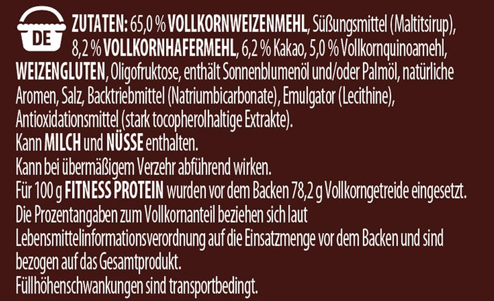 Nestlé FITNESS Protein Cocoa No Added Sugar Cerealien, Knusprige Vollkorn Flakes Mit Leckerem Kakaogeschmack, 6Er Pack (6 X 310G) Cereale Naty Shop