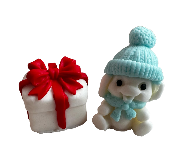 Set 2 decoratiuni comestibile din pasta de zahar, Emotia cadourilor, baieti Decoratiuni din Pasta de Zahar Naty Shop