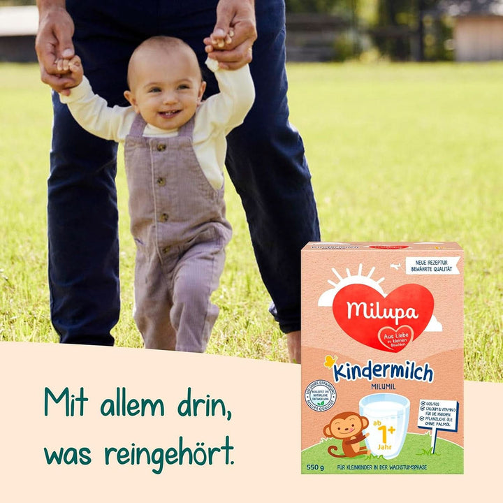 Milupa Lapte copii Milumil 1 plus - de la 1 an - pentru copii mici in faza de crestere - insoteste dezvoltarea naturala - 5 x 550 g pudra Mama si Copilul Naty Shop
