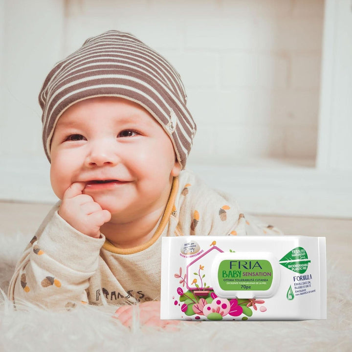 Servetele Fria Baby Sensation, cu unt de shea cu efect de calmare a pielii, testate dermatologic, pachet maxi economie cu 840 de servetele Servetele Umede Bebelusi Naty Shop