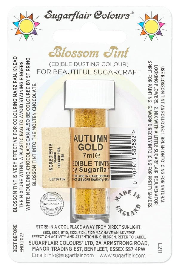 Sugarflair Blossom Tint Dust, Autumn Gold, colorant alimentar pudra, liposolubil, 7 ml Coloranti Alimentari Naty Shop Default Title
