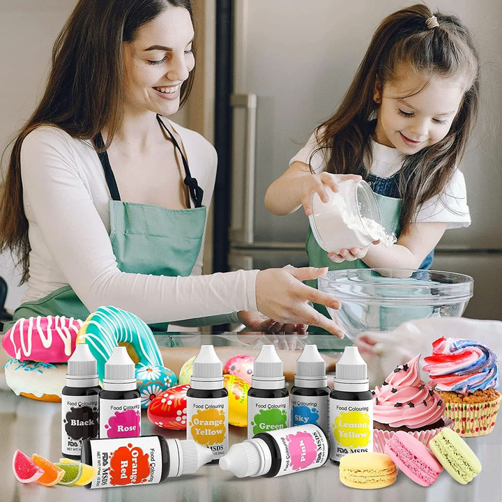 Coloranti alimentari, lichizi, recipiente de 10 ml, diverse seturi Coloranti Alimentari Naty Shop