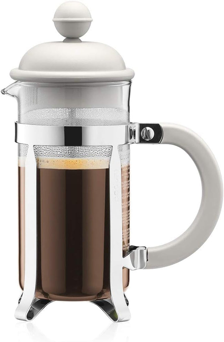 Bodum 1913-01 Cafetieră CAFFETTIERA (sistem French Press, filtru permanent din oțel inoxidabil, 0,35 litri) Negru Espressoare Besuche den Bodum-Store Smântână 3 Cupe