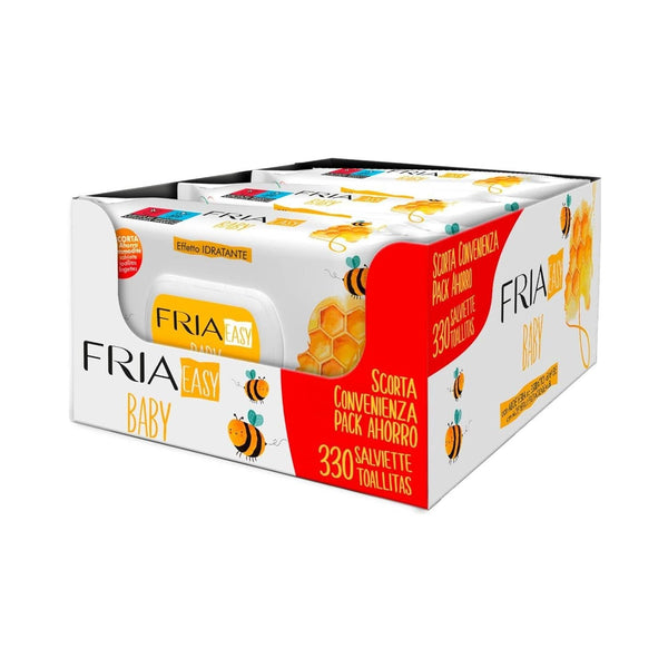 Fria Easy Baby, Șervețele pentru schimbarea scutecelor, cu Aloe Vera și extract de miere cu efect de hidratare a pielii, testate dermatologic Servetele Umede Bebelusi Naty Shop 330 servetele