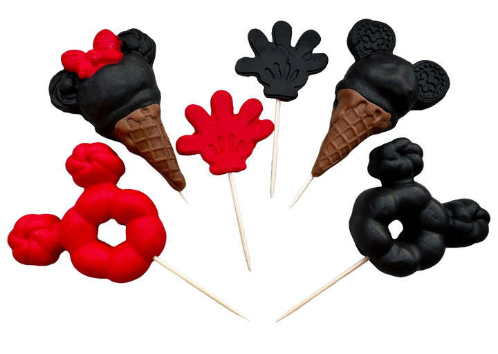 Set 6 decoratiuni comestibile din pasta de zahar, Copilarie Decoratiuni din Pasta de Zahar Nati Shop