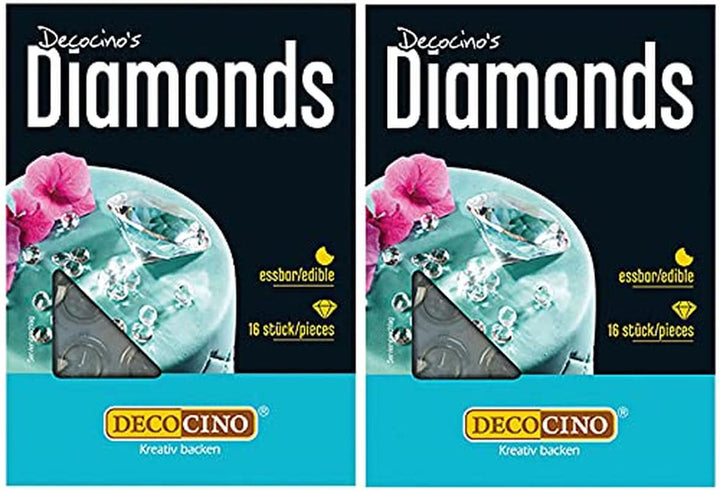 Diamante comestibile Decocino, 2 x 16 bucati Sprinkles Naty Shop