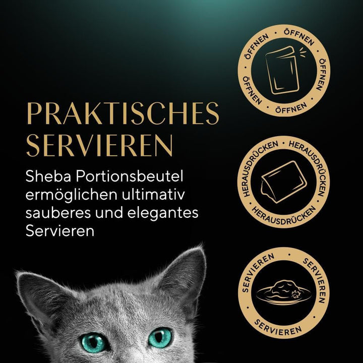 SHEBA Portion Pouch Hrană umedă pentru pisici Selection In Sauce With Salmon And Pollock Msc-Certified 28 X 85G
