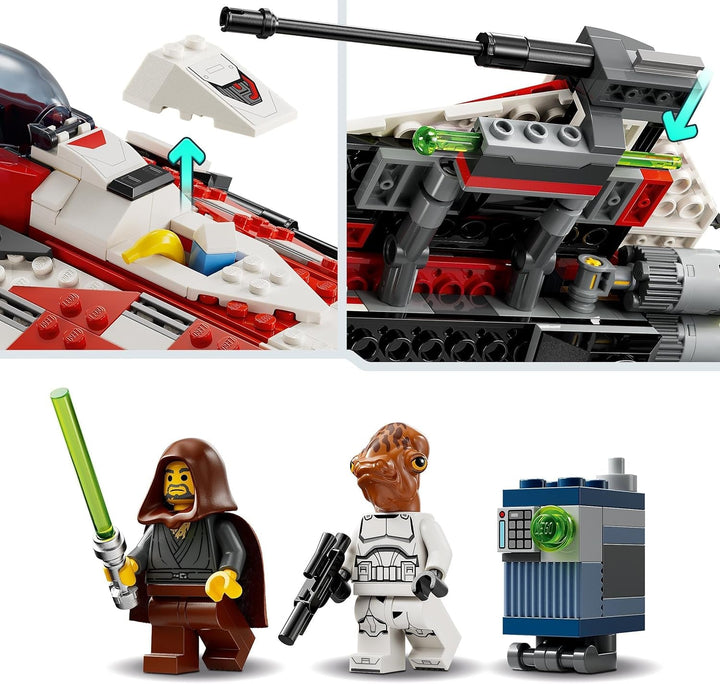 LEGO Star Wars Jedi Bob's Starfighter, jucărie de construit, cărămizi de jucărie pentru navă stelară, personaj popular, cadou de ziua de naștere pentru băieți, fete și toți fanii cu vârsta peste 8 ani 75388 Seturi de constructie Besuche den LEGO-Store