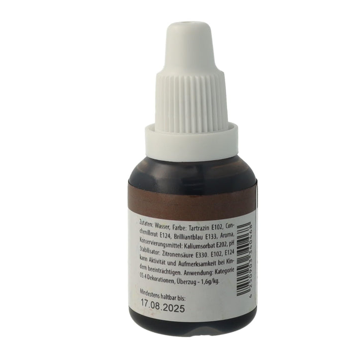 Bakeryteam, colorant pentru aerograf (airbrush), Maro, 20 ml Coloranti Alimentari Naty Shop
