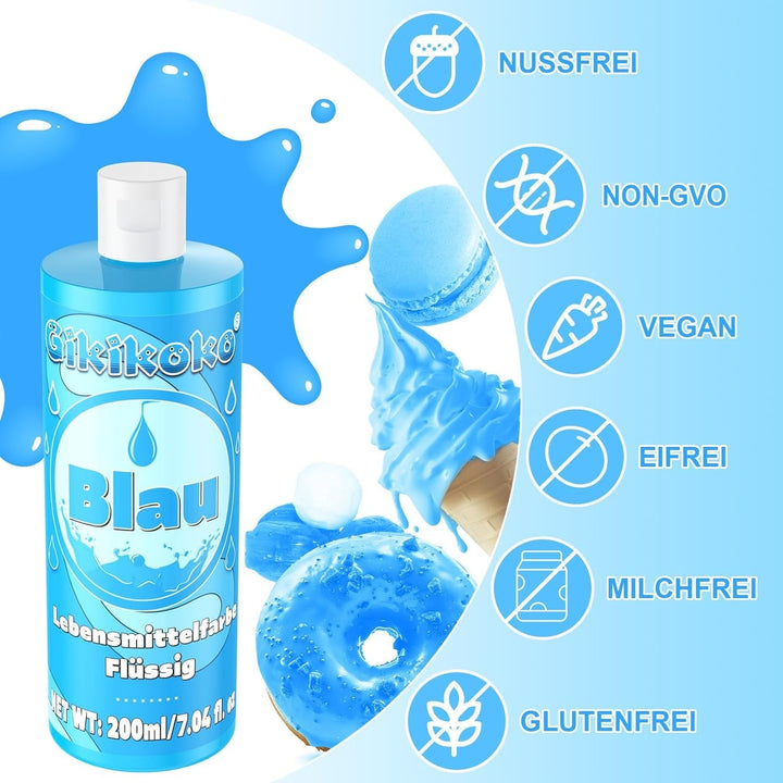 Gikikoko, Colorant alimentar lichid foarte concentrat, 200 ml Coloranti Alimentari Naty Shop