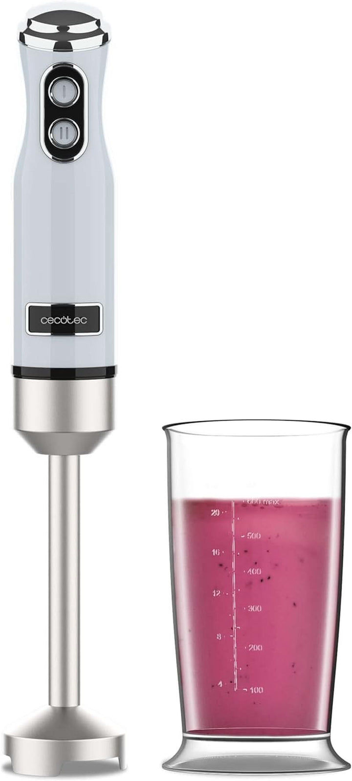 Cecotec Handmixer Retro Power Retroyellow 1200MAX. 1200W Maximale Leistung, 4-Klingen-Messer Mit Schwarzer Titanbeschichtung, 2 Geschwindigkeiten, 0,5L Becher, Vintage-Design Mama si Copilul Naty Shop Blue