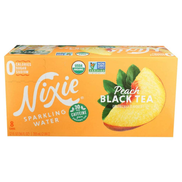 Sparkling Water Organic Peach Black Tea Sparkling Water 8 Pack, 12 FZ Apa USA Naty Shop 12 Fl Oz (Pack Of 8)