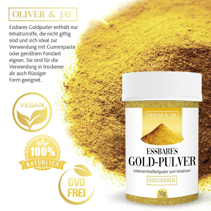 Pulbere aurie comestibilă Tillmannnn'S - 10 grame Glitter Naty Shop