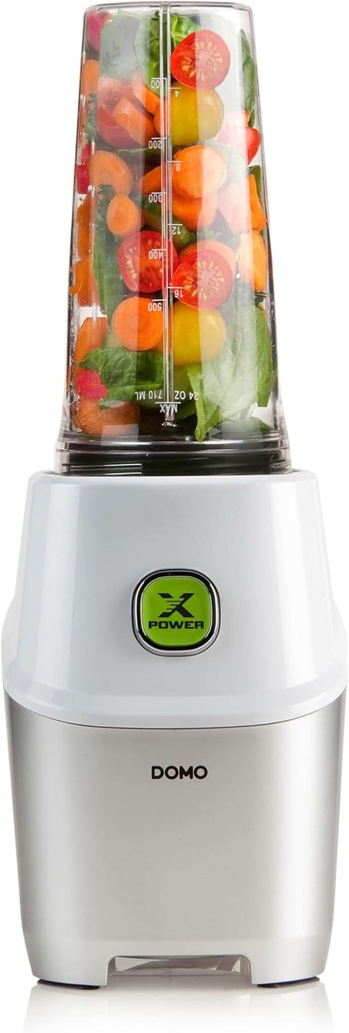 Powermixer Domo DO700BL Mit 1000W Starkem Motor - Mixen Direkt in Der Flasche, Weiß Mama si Copilul Naty Shop