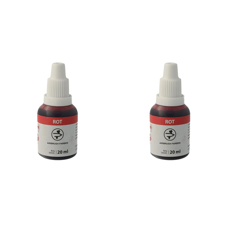 Bakeryteam Airbrush Lebensmittelfarbe Rot/Red 20Ml Coloranti Alimentari Naty Shop 20 Ml (2Er Pack)