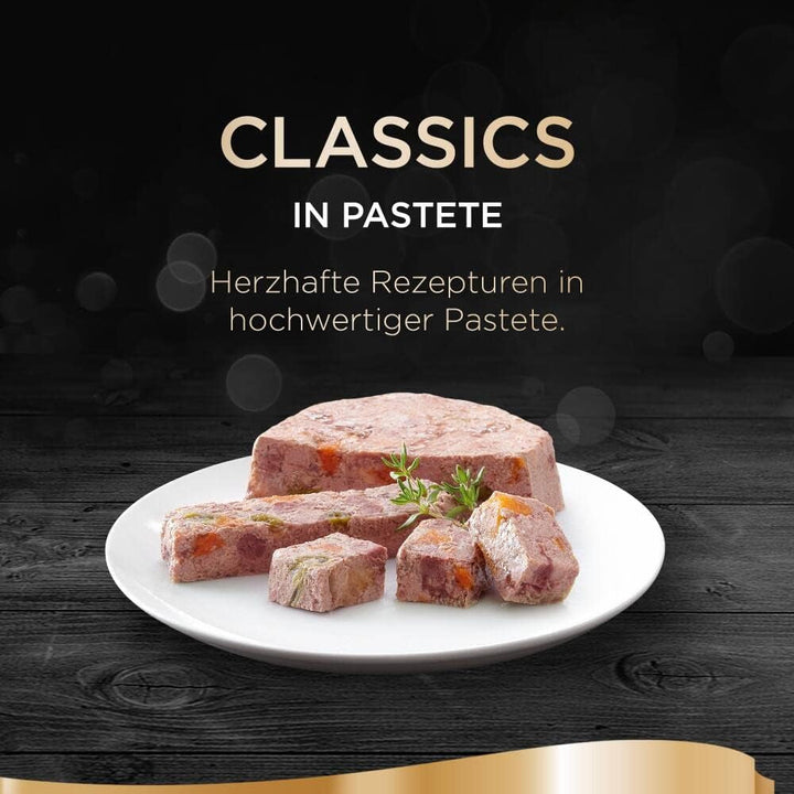 Sheba Classics in Pâté- Cea mai fină hrană umedă pentru pisici în bol - Fish Variation (MSC) cu somon, pește alb, ton și cod - 32 X 85G