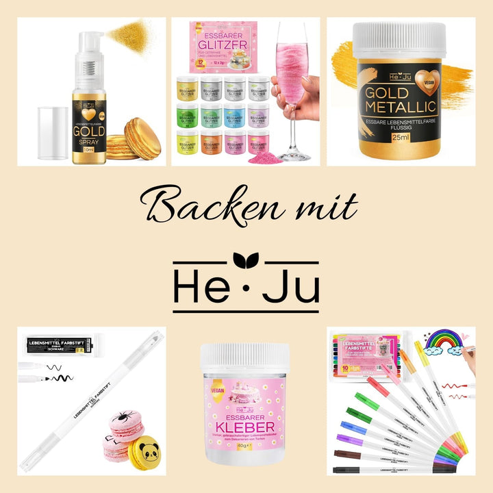 He-Ju colorant alimentar pulbere, spray, auriu, 10 grame Coloranti Alimentari Naty Shop