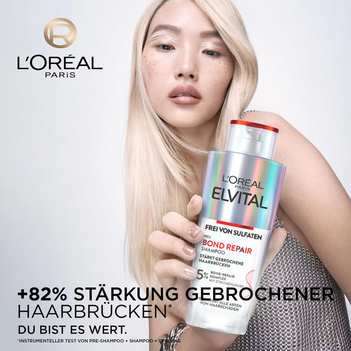 L'Oréal Paris Elvital Bond Repair Shampoo, Curățare delicată pentru repararea părului Duș și baie L'Oréal