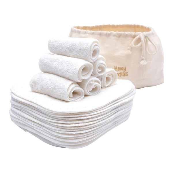 Set de 25 de prosoape de spălat pentru bebeluși din bambus Mama si Copilul Naty Shop