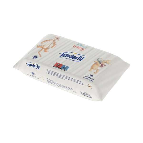 Baby Disney Wipes, 50 de șervețele umede moi, Ideale pentru curățarea zilnică a bebelușului, Cu personaje Disney, Fabricat în Italia, Testat dermatologic Servetele Umede Bebelusi Naty Shop