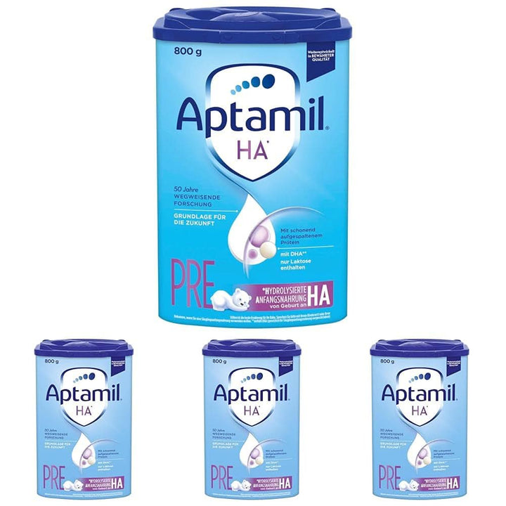 Aptamil HA PRE - Lapte inițial de la naștere, cu DHA, doar lactoză, fără ulei de palmier, lapte praf, 800 g Naty Shop Aptamil Ha Pre 4 x 800 grame