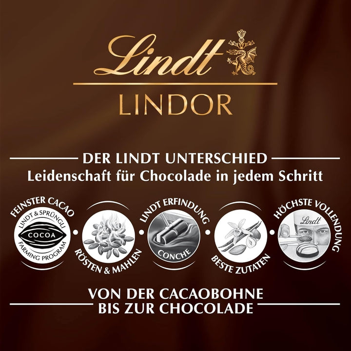 Lindt Chocolate LINDOR Double Chocolate Balls, Promoție | Pungă de 137 G Bomboane de Ciocolata Naty Shop