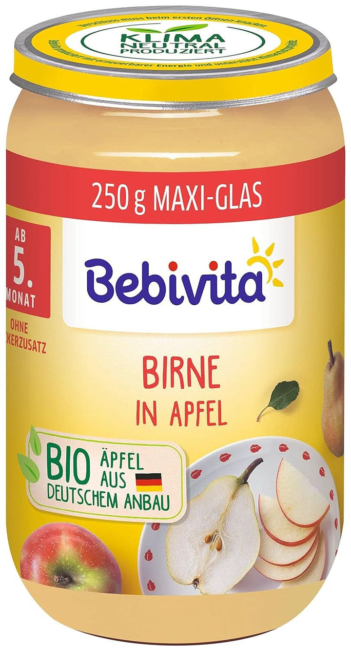 Legume Delicate Vegetable All-Around, pachet de 6 (6 X 190 grame) Mama si Copilul Naty Shop 250 grame Pere - măr