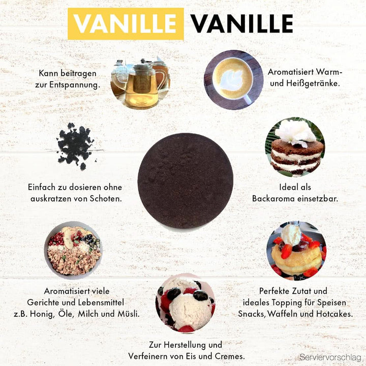 Pulbere de vanilie premium din boabe de vanilie reale, naturală, fără zahăr, fără aditivi, Fairtrade, vegană (40G fără cutie) De la Vanilla Campaign® Arome Naty Shop