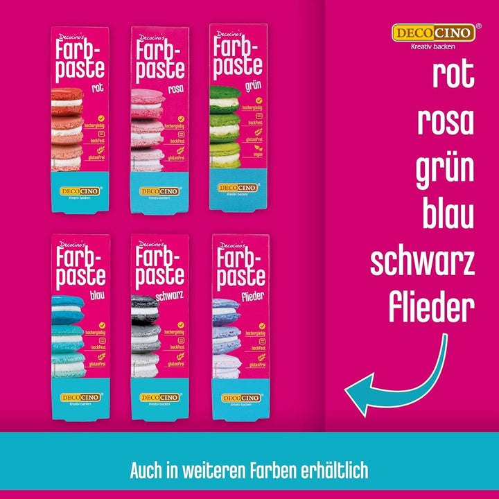 Decocino Colour Paste Set de 6 x 20 grame Coloranti Alimentari Naty Shop