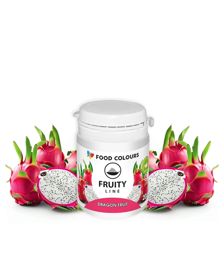 Natürliches Farbstoffpulver Fruity Line DRAGON FRUIT 20G Natürliches Färbepulver Für Cremes, Zuckerguss, Biskuitteig Lebensmittelfarbstoff in Pulverform Für Getränke, Gelees Coloranti Alimentari Naty Shop Default Title
