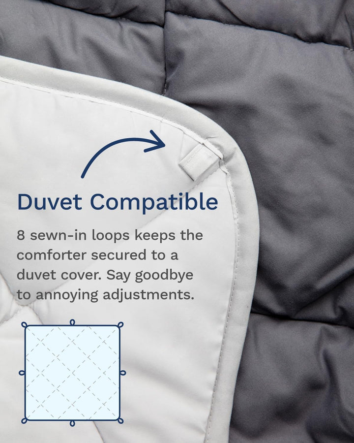 All Seasons Twin/Twin XL în jos plapumă alternativă reversibilă - respirabil, extra lung, de înaltă calitate, microfibră moale - plapumă gri acoperire inserție Plapumi si pilote Naty Shop