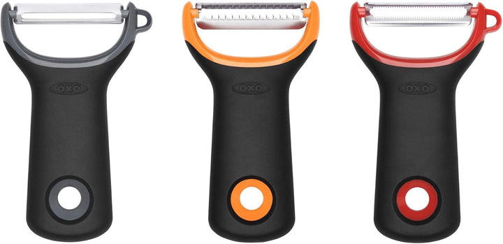 OXO Good Grips peeler cu funcție julienne, negru Peeler OXO Set 3 piese Peeler