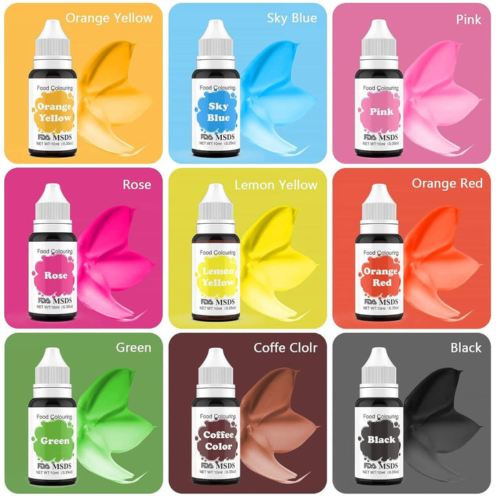 Coloranti alimentari, lichizi, recipiente de 10 ml, diverse seturi Coloranti Alimentari Naty Shop