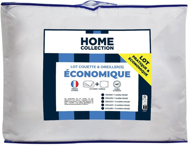 Bleu Calin Home Collection Pachet plapuma 'Caline' 2 persoane 220X240 Cm cu 2 perne 60X60 Cm, alb Plapumi si pilote Naty Shop 240 X 220 Cm