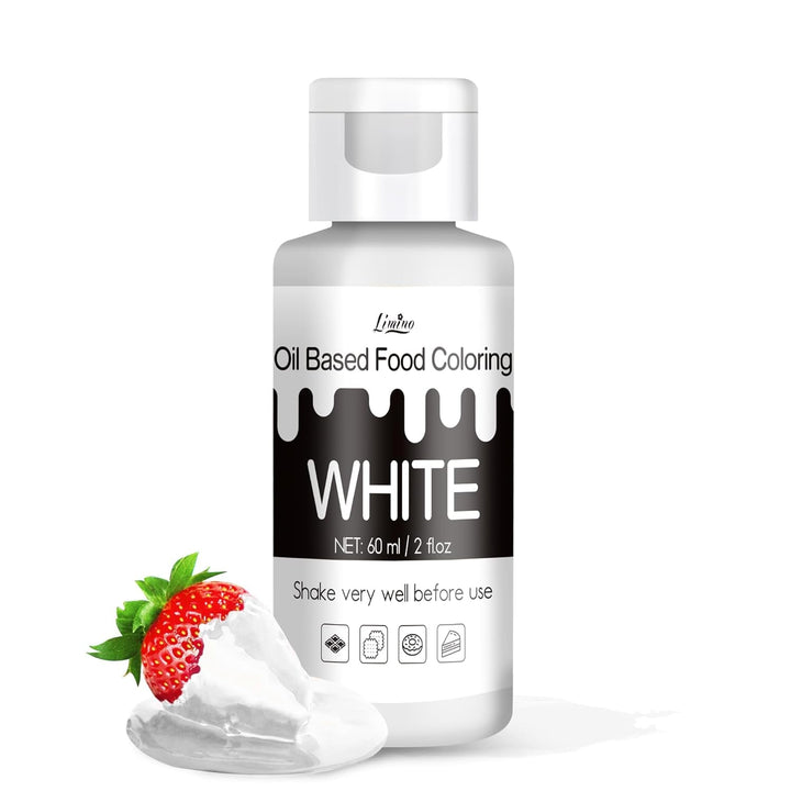 Limino, colorant alimentar pe bază de ulei, liposolubil, 60 ml Coloranti Alimentari Naty Shop Alb