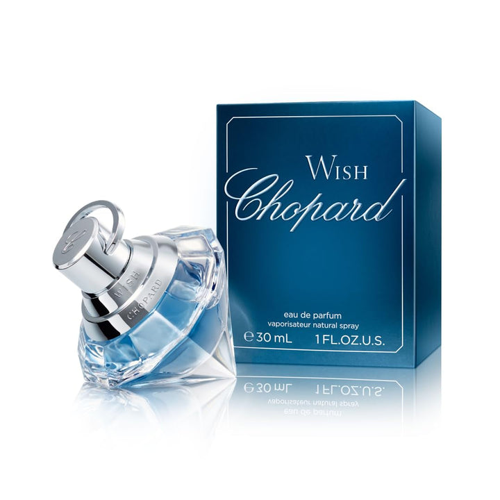 Wish 75 ml – Apă de parfum pentru femei – Parfum Amber Gourmand – Note strălucitoare de floare de salcâm, iasomie, pachouli și tămâie vibrantă de templu – Parfum pentru femei – Sticlă transparentă din sticlă