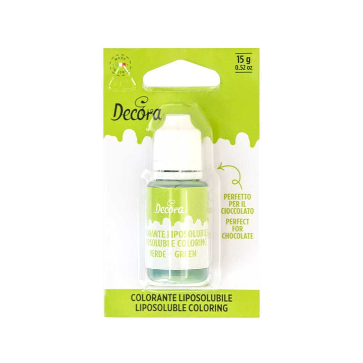 Decora, colorant alimentar liposolubil, lichid, 15 grame Coloranti Alimentari Naty Shop Verde