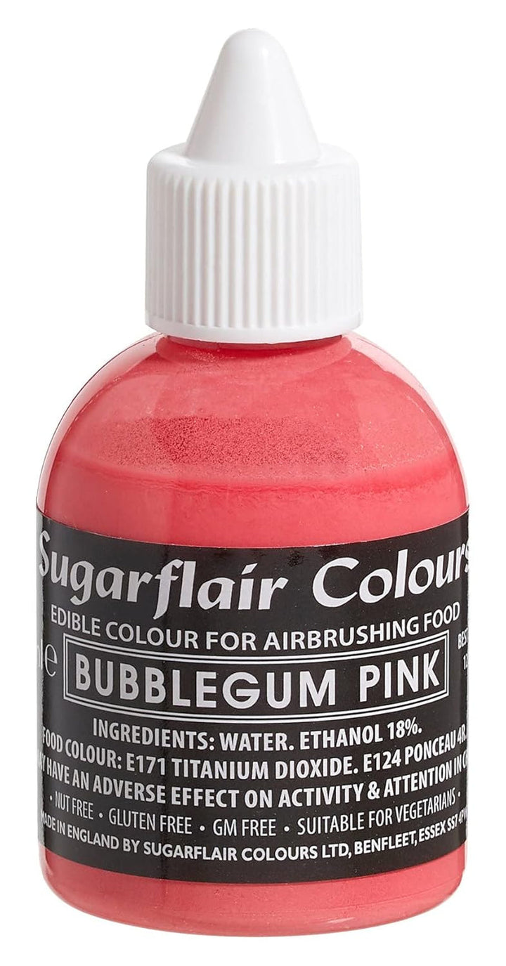 Sugarflair Airbrush pentru aerograf (airbrush), 60 ml Coloranti Alimentari Naty Shop Kaugummi Rosa