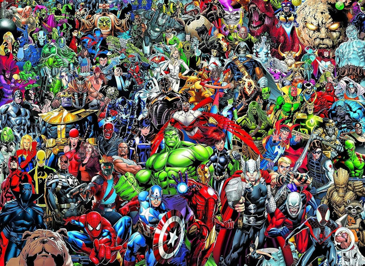 Clementoni 39411 Marvel Universe - 1000 piese, Puzzle imposibil, joc de indemanare pentru intreaga familie, joc puzzle colorat, puzzle pentru adulti de la 14 ani Puzzle Naty Shop