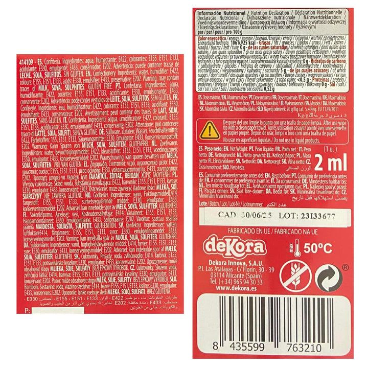 Dekora, carioca alimentara, negru, marker cu vârf dublu Coloranti Alimentari Naty Shop